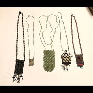 Beaded Necklace Medicine bags